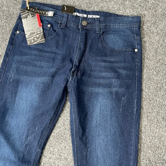 NWT Premium Denim Men's Light Washed Skinny FitJeans Sz 34/32 - Picture 5 of 13